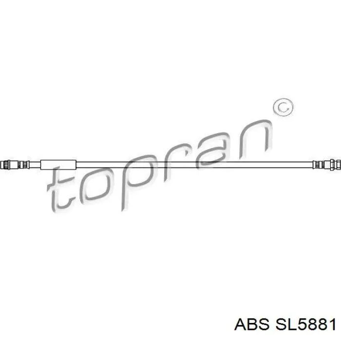 SL5881 ABS tubo flexible de frenos trasero derecho