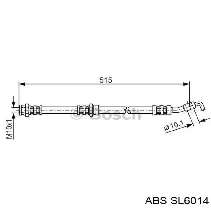 Latiguillos de freno delantero BBH4512 Kavo Parts