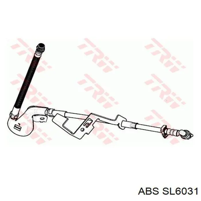 SL6031 ABS tubo flexible de frenos delantero izquierdo