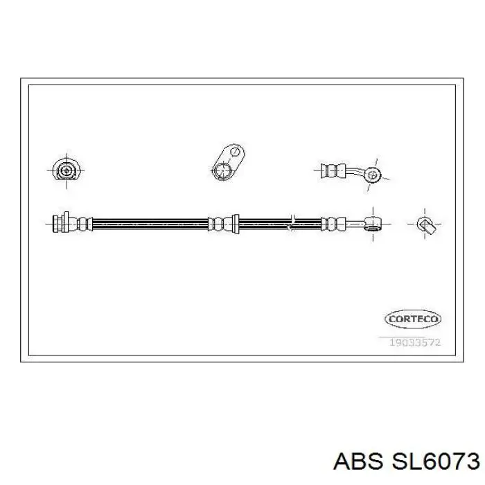 SL6073 ABS latiguillo de freno delantero