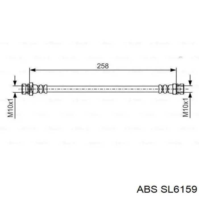 SL6159 ABS tubo flexible de frenos trasero