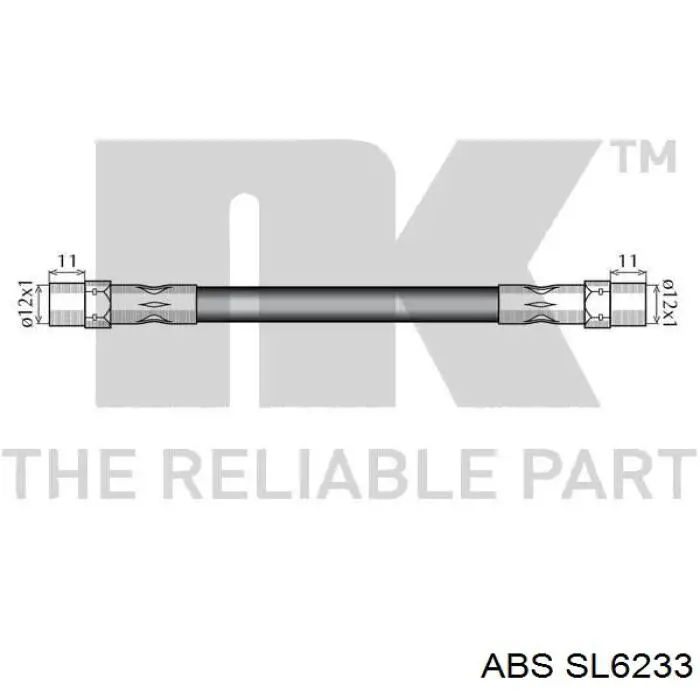 SL6233 ABS tubo flexible de frenos delantero izquierdo