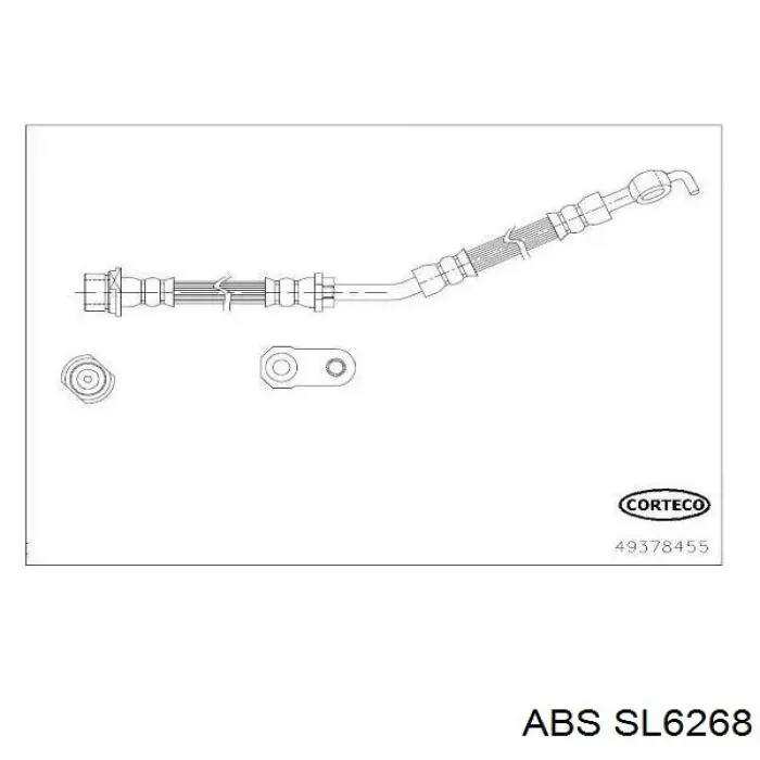 FHY2696 Ferodo Tubo flexible de frenos delantero izquierdo 