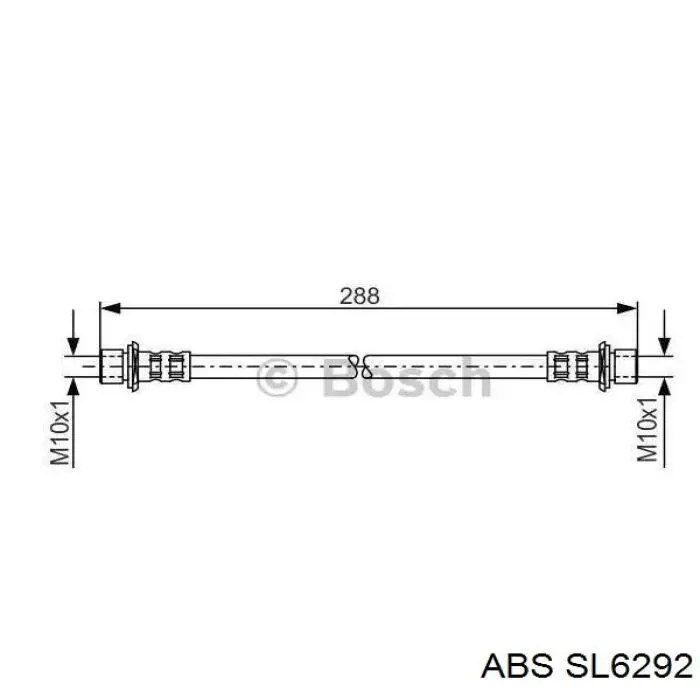 SL6292 ABS tubo flexible de frenos trasero derecho