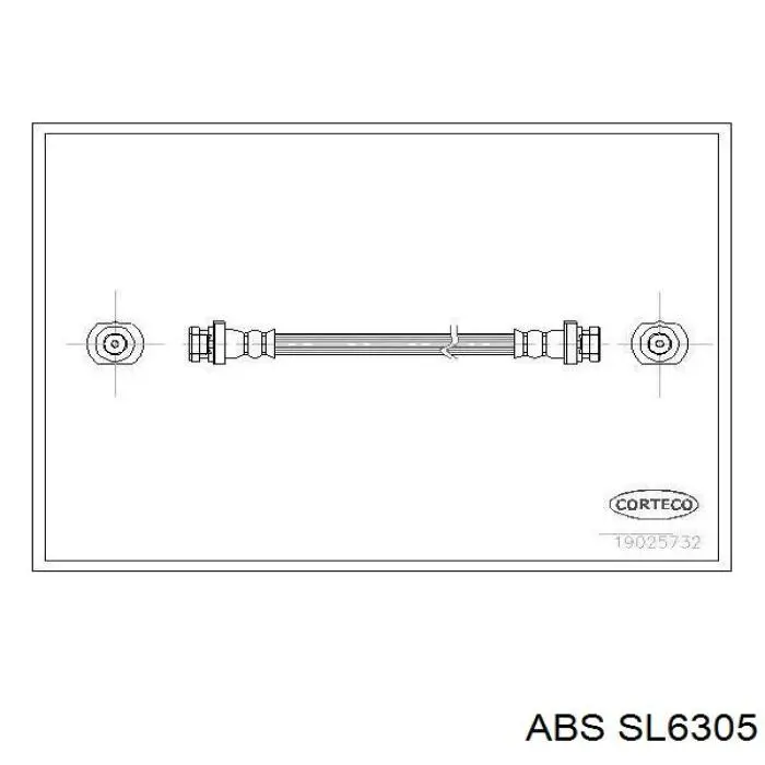 SL6305 ABS tubo flexible de frenos trasero derecho