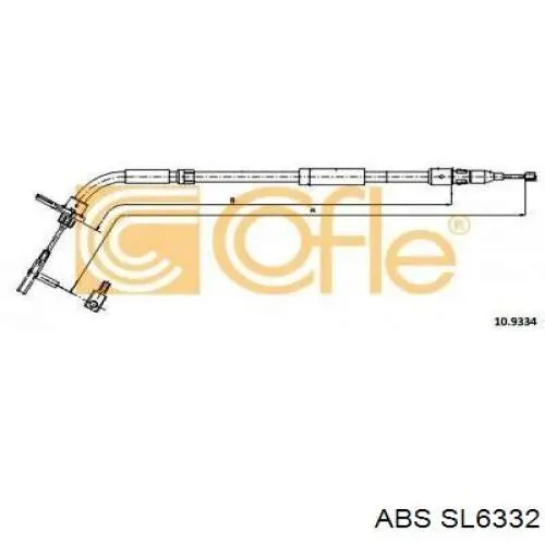 SL6332 ABS tubo flexible de frenos delantero izquierdo