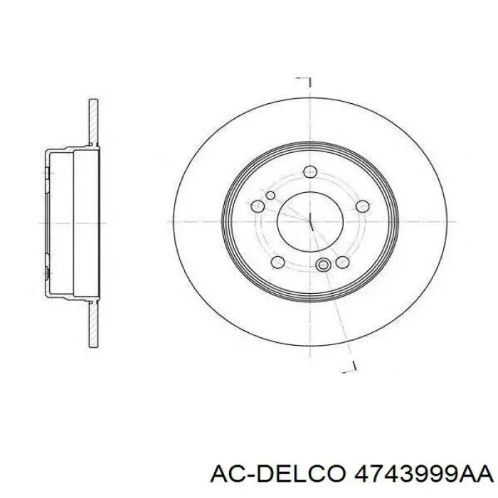 4743999AA AC Delco disco de freno trasero