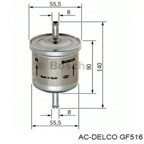 GF516 AC Delco filtro combustible