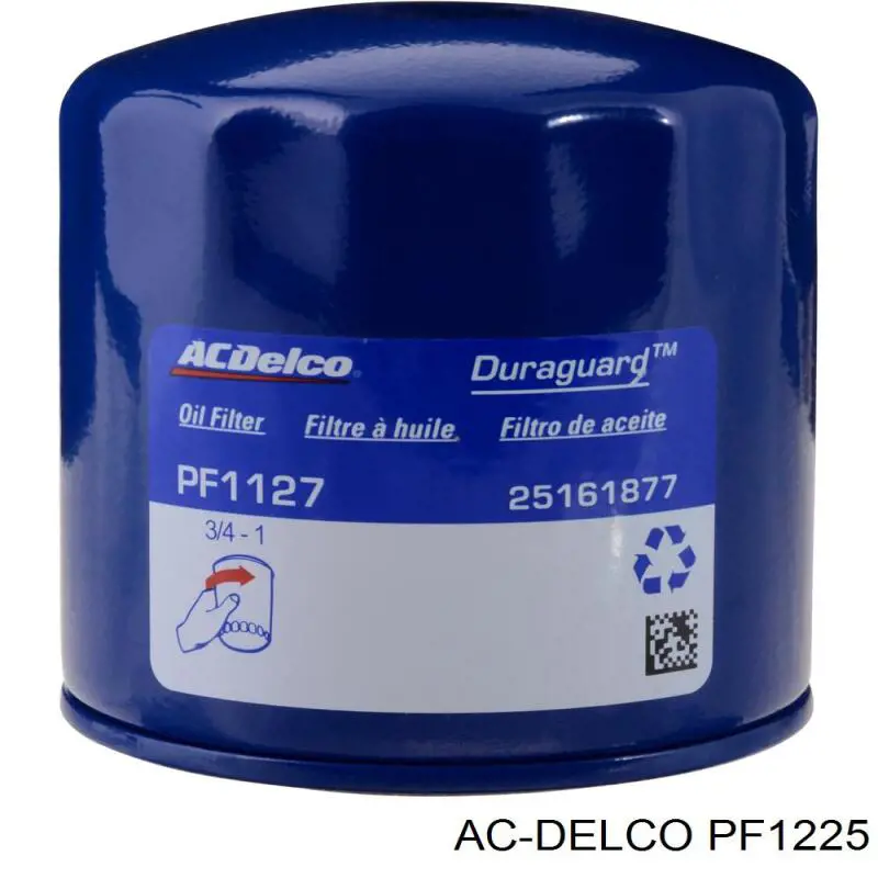 PF1225 AC Delco filtro de aceite