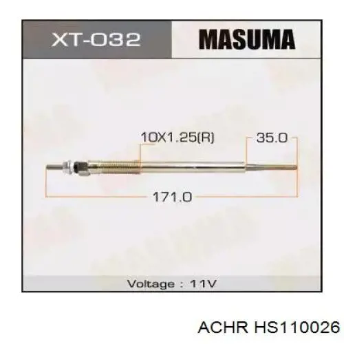 HS110026 Achr filtro, unidad alimentación combustible