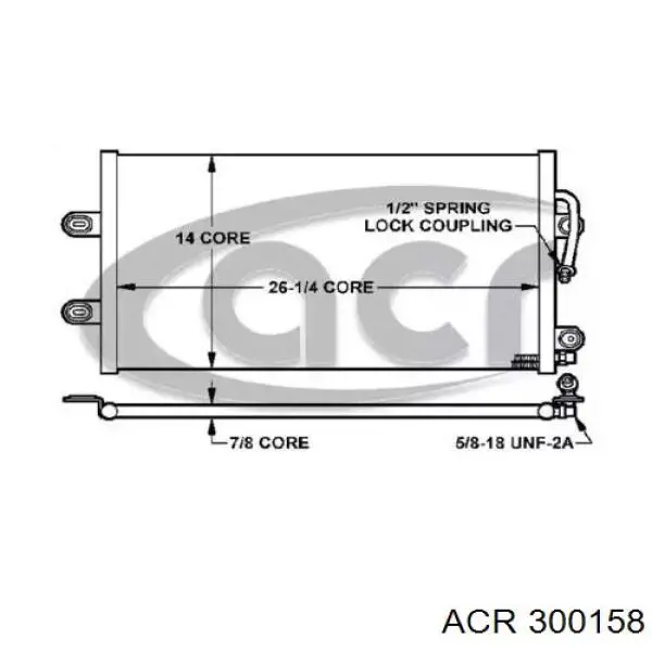 Radiador de aire acondicionado para Chrysler LHS 
