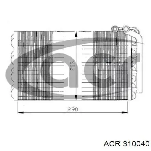 310040 ACR evaporador, aire acondicionado