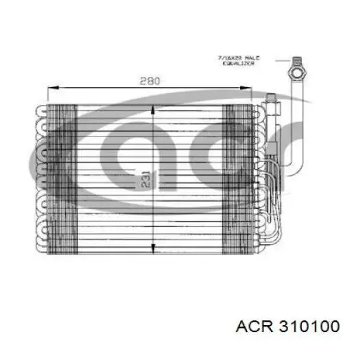 310100 ACR evaporador, aire acondicionado