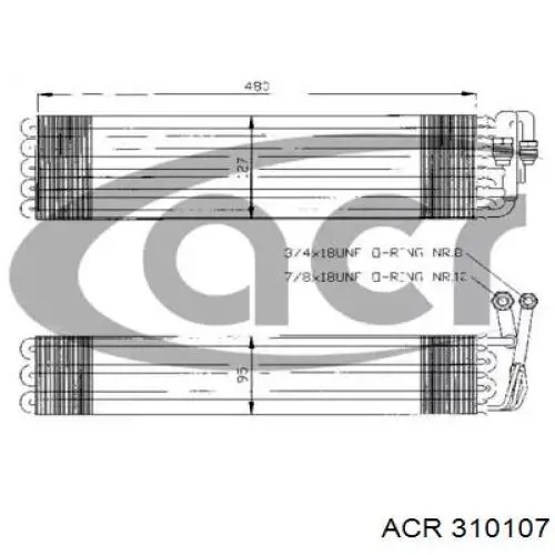 0008304658 Mercedes evaporador, aire acondicionado