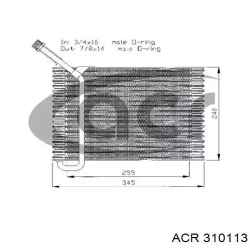 Evaporador, aire acondicionado para Volvo 740 (744)