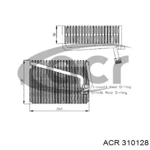 Evaporador de aire acondicionado ACR 310128 precio, desde 143,69 EUR