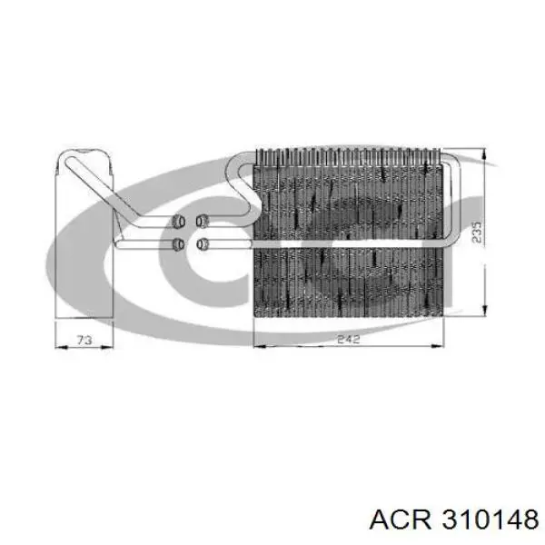 92209 Nissens Evaporador, aire acondicionado