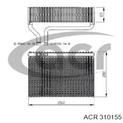 310155 ACR caja del radiador del aire acondicionado (evaporador de habitáculo)