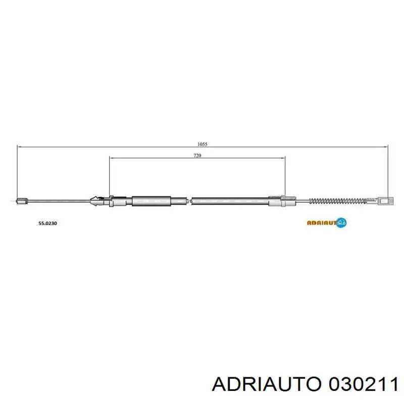 Cable de freno de mano trasero derecho/izquierdo Adriauto 030211 precio, desde 14,52 EUR
