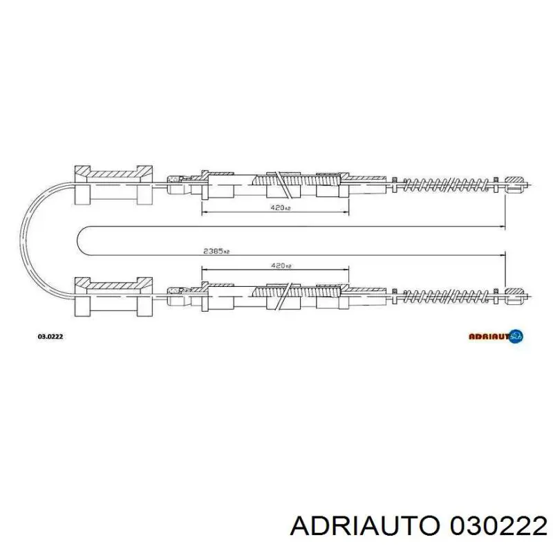 030222 Adriauto cable de freno de mano trasero derecho/izquierdo