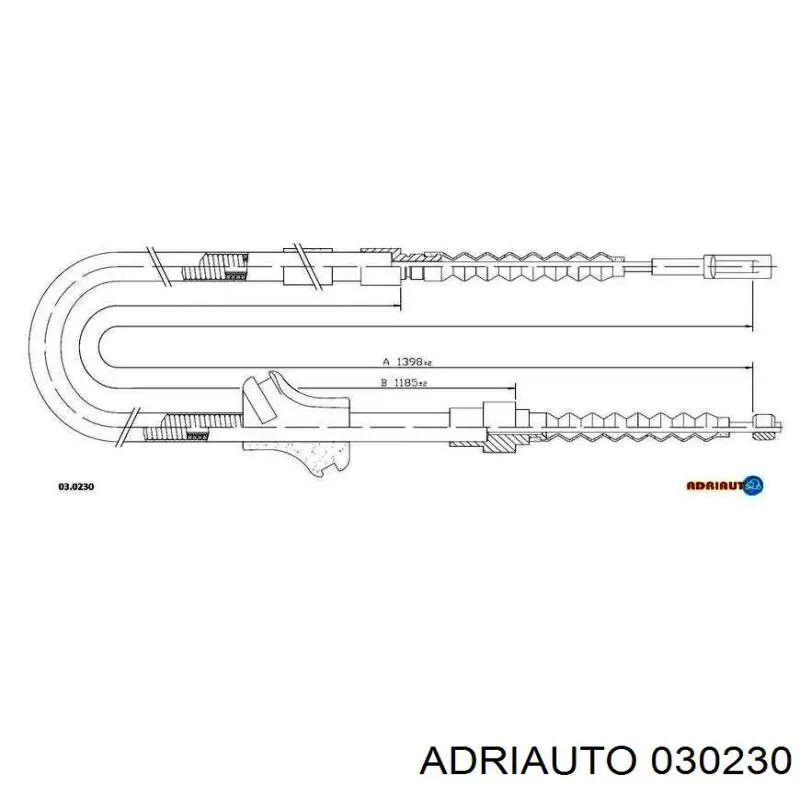 030230 Adriauto cable de freno de mano trasero izquierdo