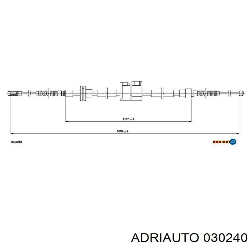 Cable de freno de mano trasero izquierdo Adriauto 030240 precio, desde 16,27 EUR