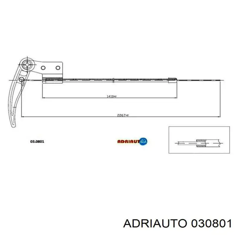 Cable de apertura de capó del motor Adriauto 030801 precio, desde 9,60 EUR