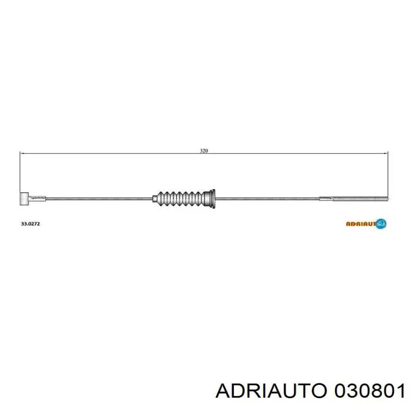 Comprar 030801 Adriauto Cable de capó del motor