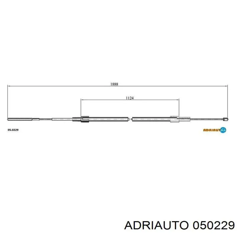 050229 Adriauto cable de freno de mano trasero derecho