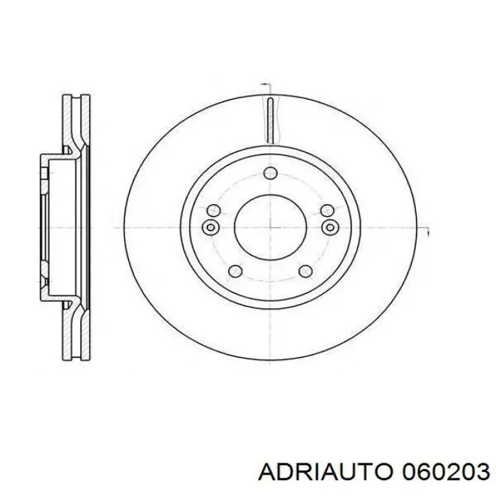 06.0203 Adriauto cable de freno de mano trasero izquierdo