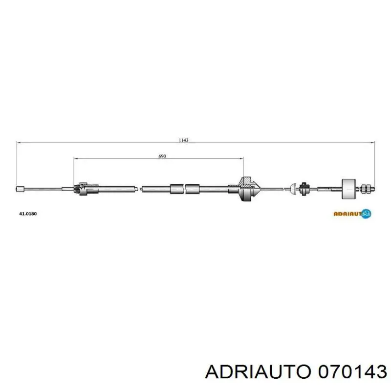 070143 Adriauto cable de embrague