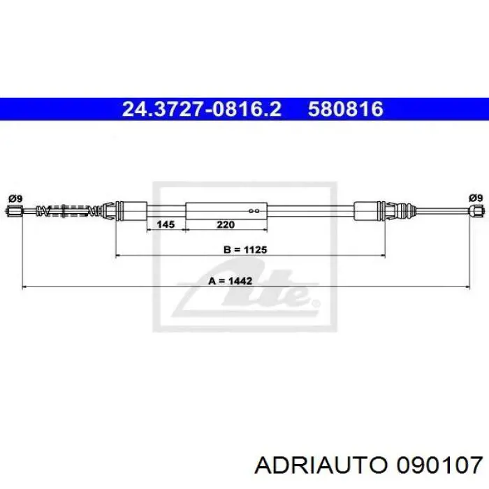 Comprar 090107 Adriauto Cable de embrague
