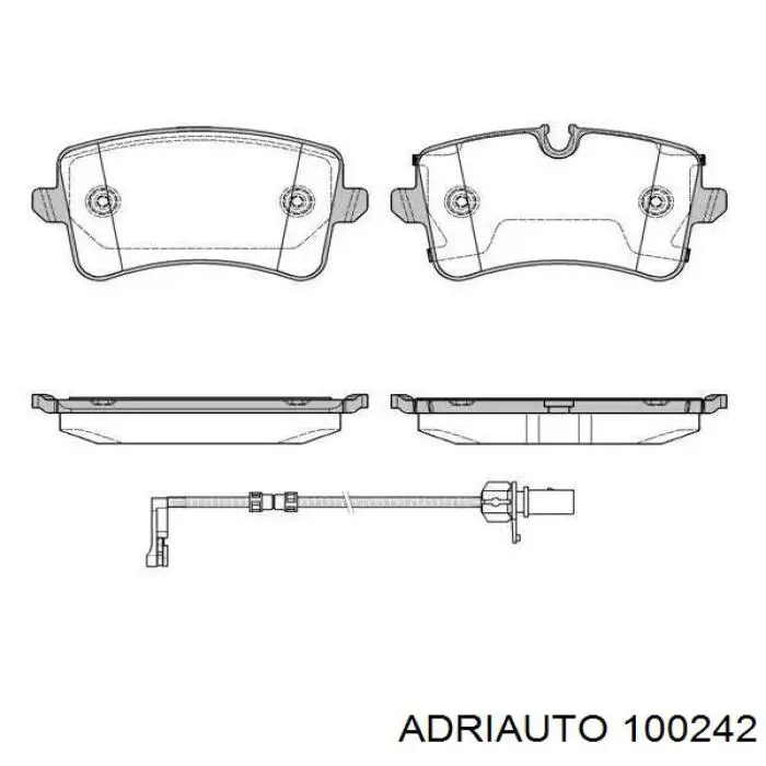 10.0242 Adriauto cable de freno de mano trasero derecho