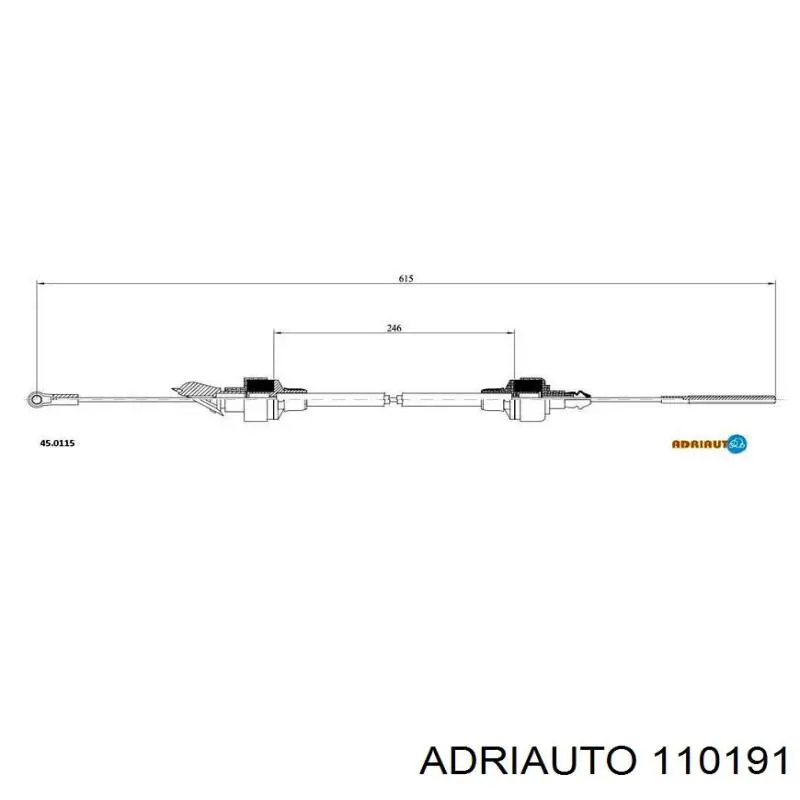 93809100 Fiat/Alfa/Lancia cable de embrague