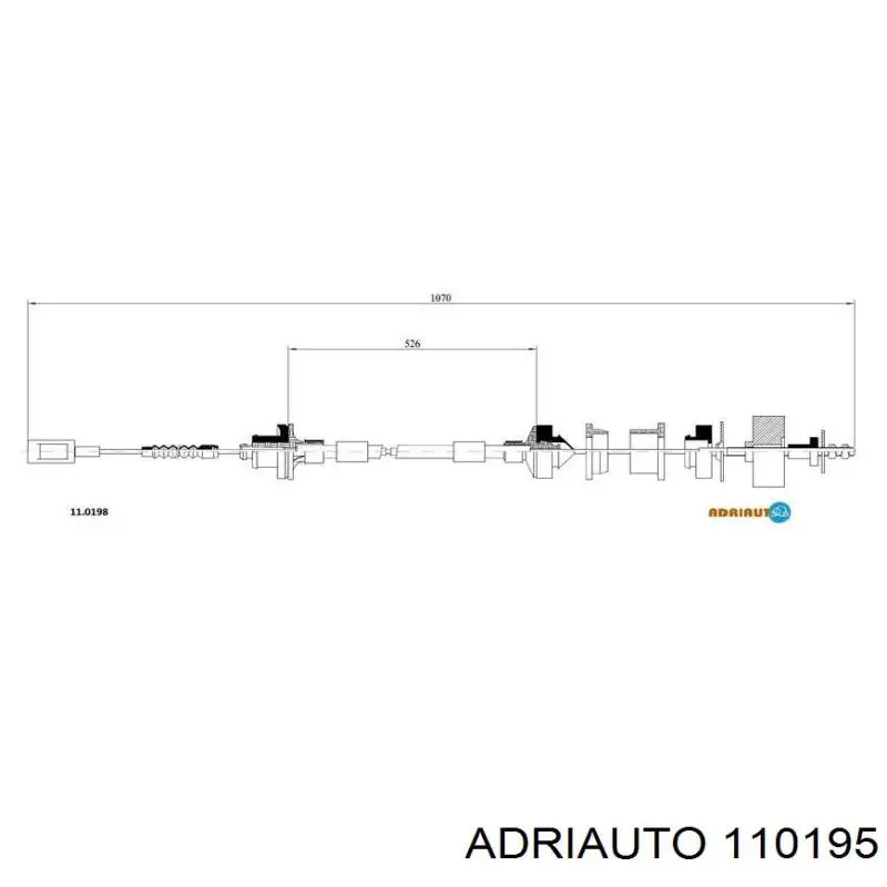 Cable de embrague Adriauto 110195 precio, desde 15,03 EUR