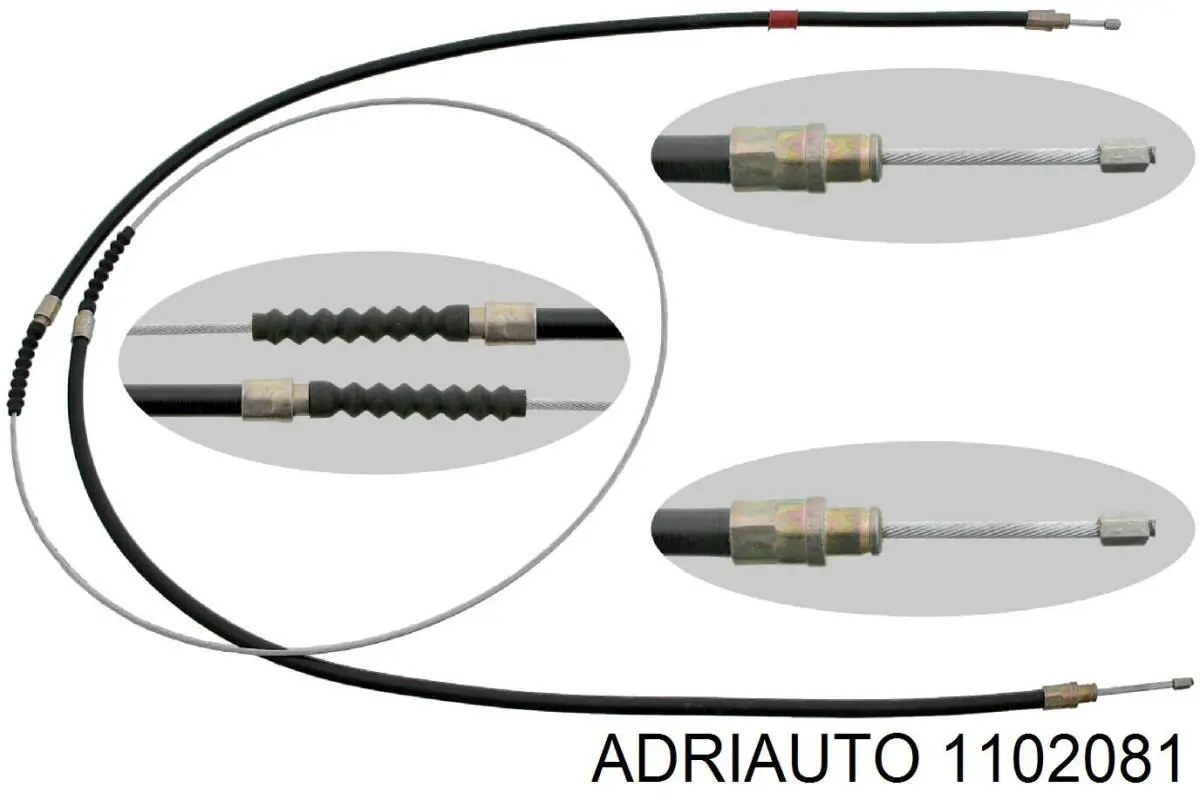 1102081 Adriauto cable de freno de mano trasero derecho/izquierdo