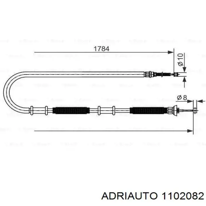 Comprar 1102082 Adriauto Cable de freno de mano trasero derecho