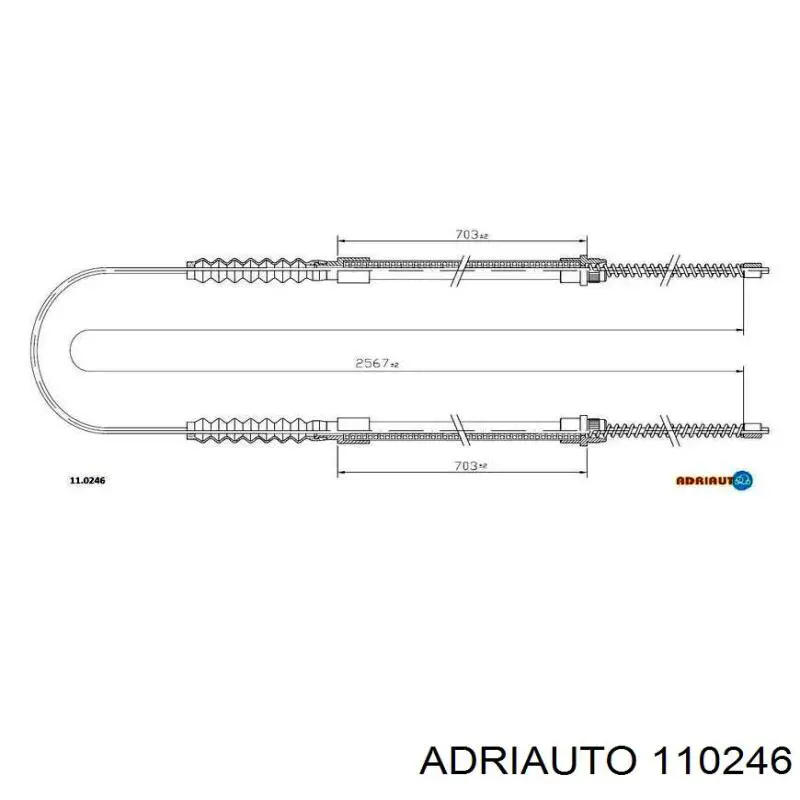 11.0246 Adriauto cable de freno de mano trasero derecho/izquierdo