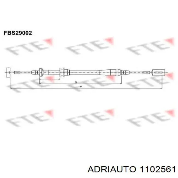 11.0256.1 Adriauto cable de freno de mano trasero derecho/izquierdo