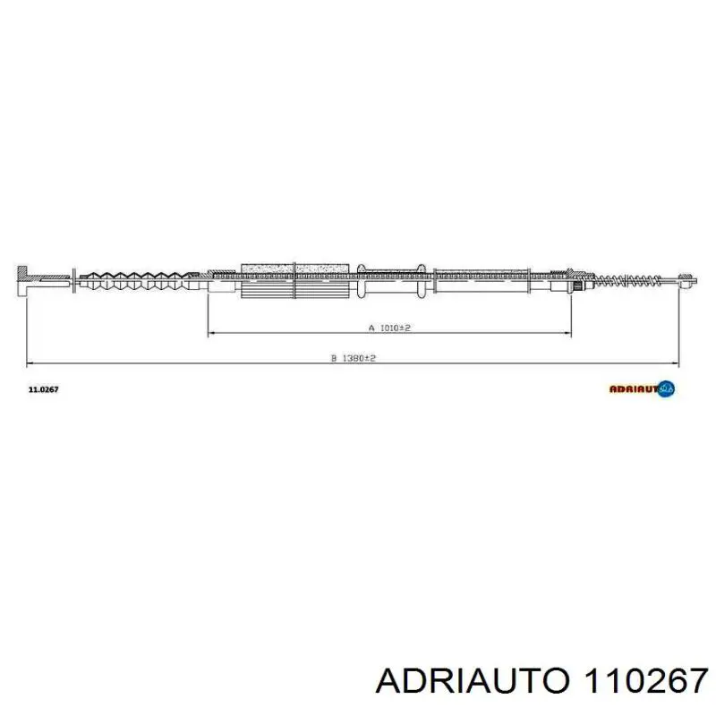 11.0267 Adriauto cable de freno de mano trasero derecho