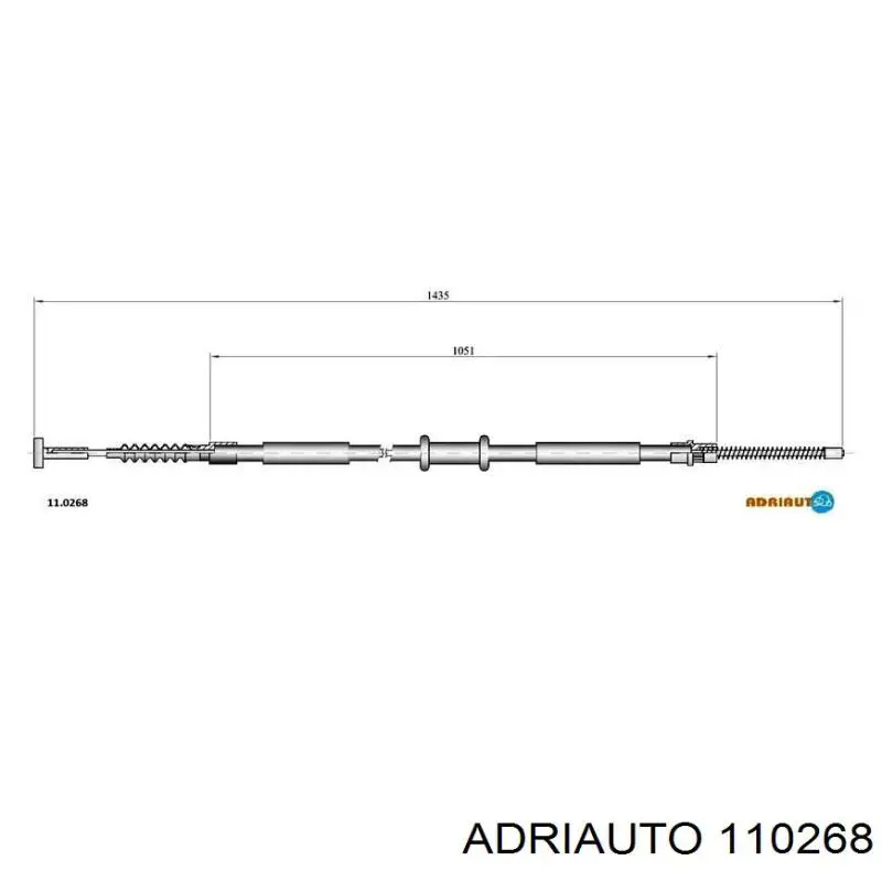 92.1651.2 Cofle cable de freno de mano trasero izquierdo