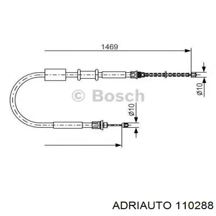 Cable de freno de mano trasero derecho Adriauto 110288 precio, desde 13,94 EUR
