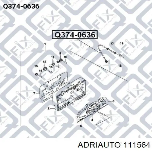 111564 Adriauto Cable de cuentakilómetros