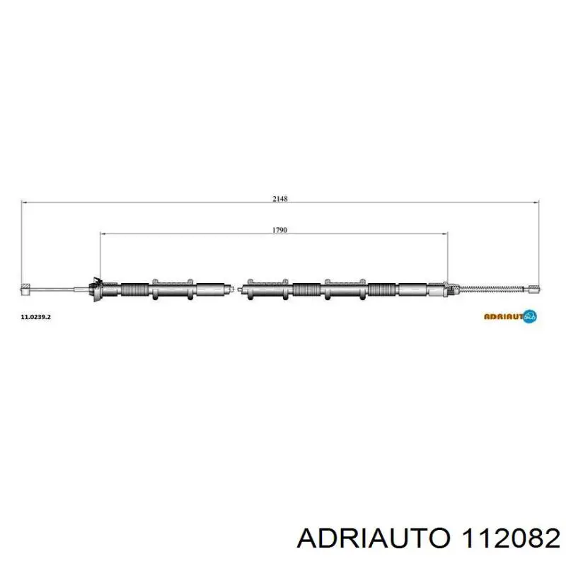 11.208.2 Adriauto cable de freno de mano trasero derecho