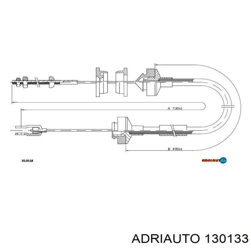 13.0133 Adriauto cable de embrague