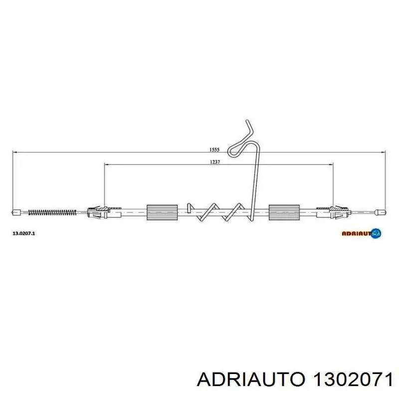 13.0207.1 Adriauto cable de freno de mano trasero izquierdo