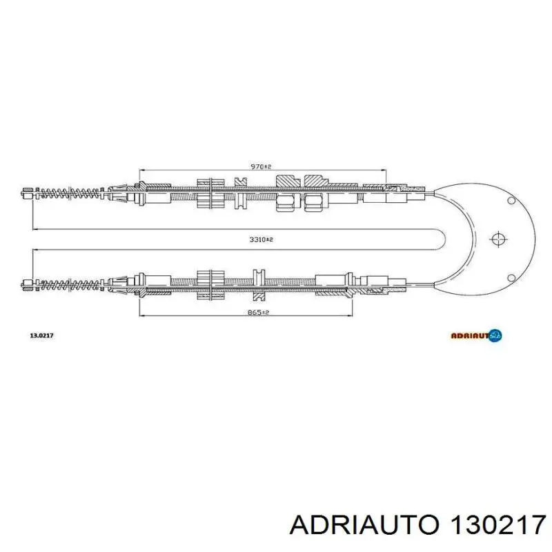 130217 Adriauto Cable de freno de mano trasero derecho/izquierdo