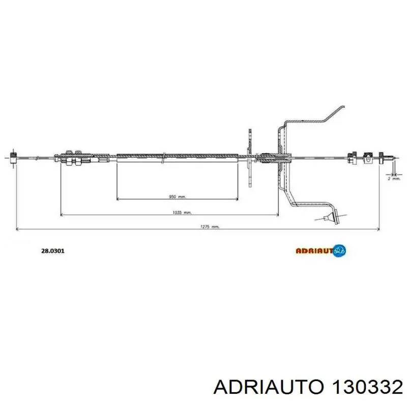 Cable del acelerador 130332 Adriauto