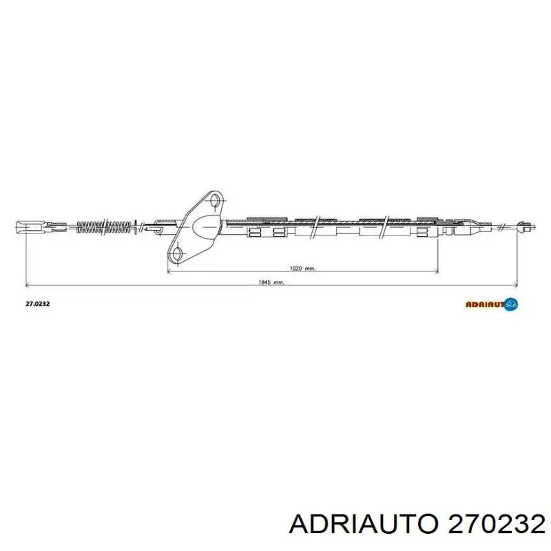 270232 Adriauto cable de freno de mano trasero izquierdo