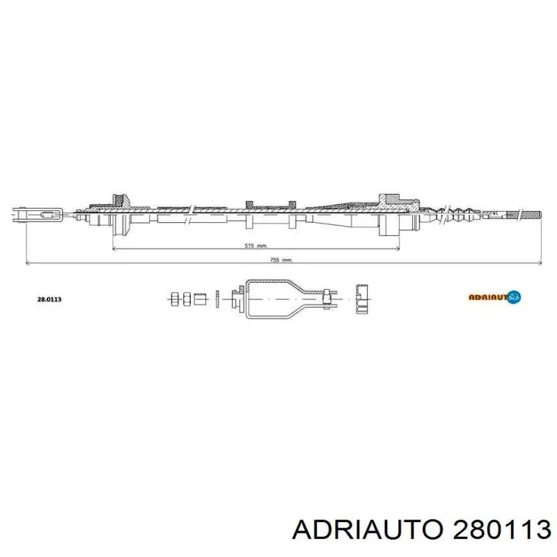 Comprar 280113 Adriauto Cable de embrague